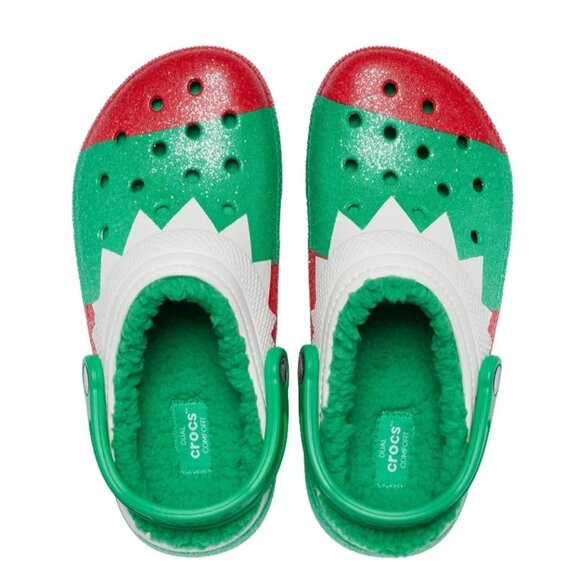 Crocs Classic Elf Faux Fur Lined Clogs Holiday Christmas Glitter Mens 13 /Wmn14 main image 4